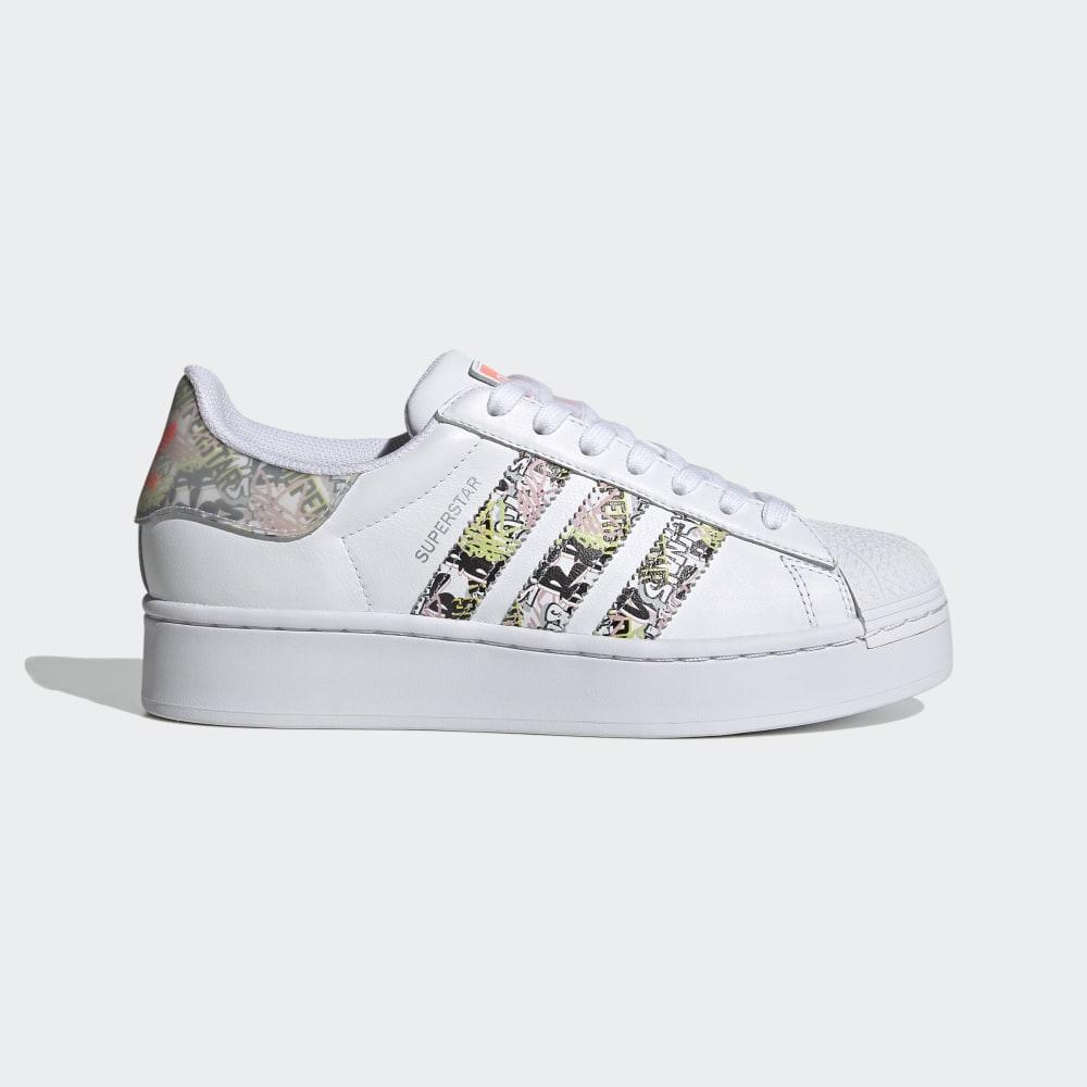Originals Adidas Superstar Bold Dama Romania - Albi/Negrii/Argintii Metal FX3532